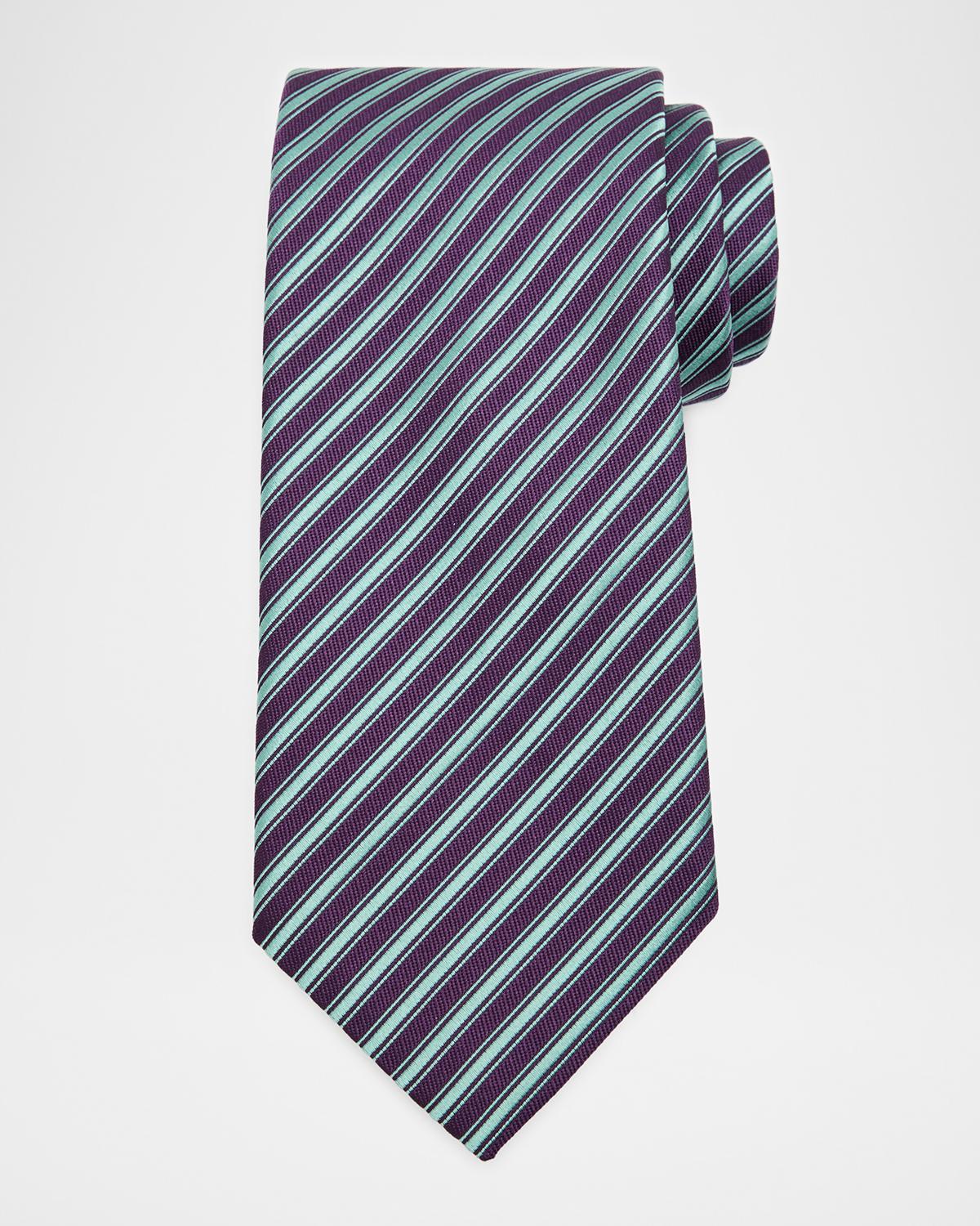 Charvet Men's Silk Multi-Stripe Tie