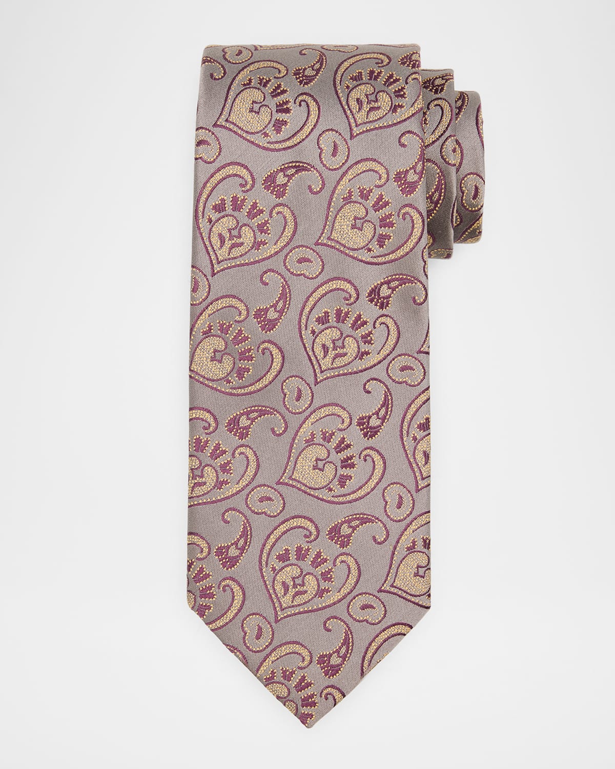 Charvet Men 's Paisley Woven Silk Tie