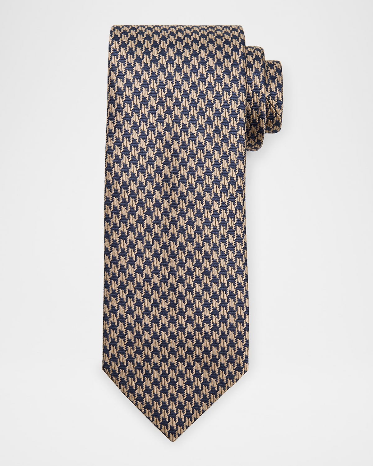 Brioni Men 's Bicolor Silk Houndstooth Tie