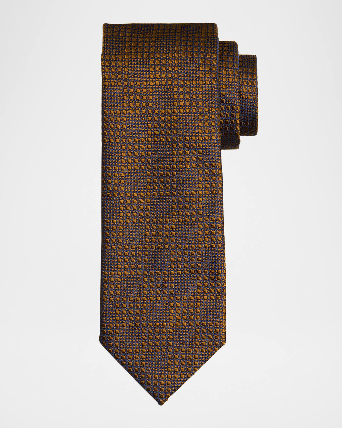 Brioni Men 's Textured Check Jacquard Silk Tie