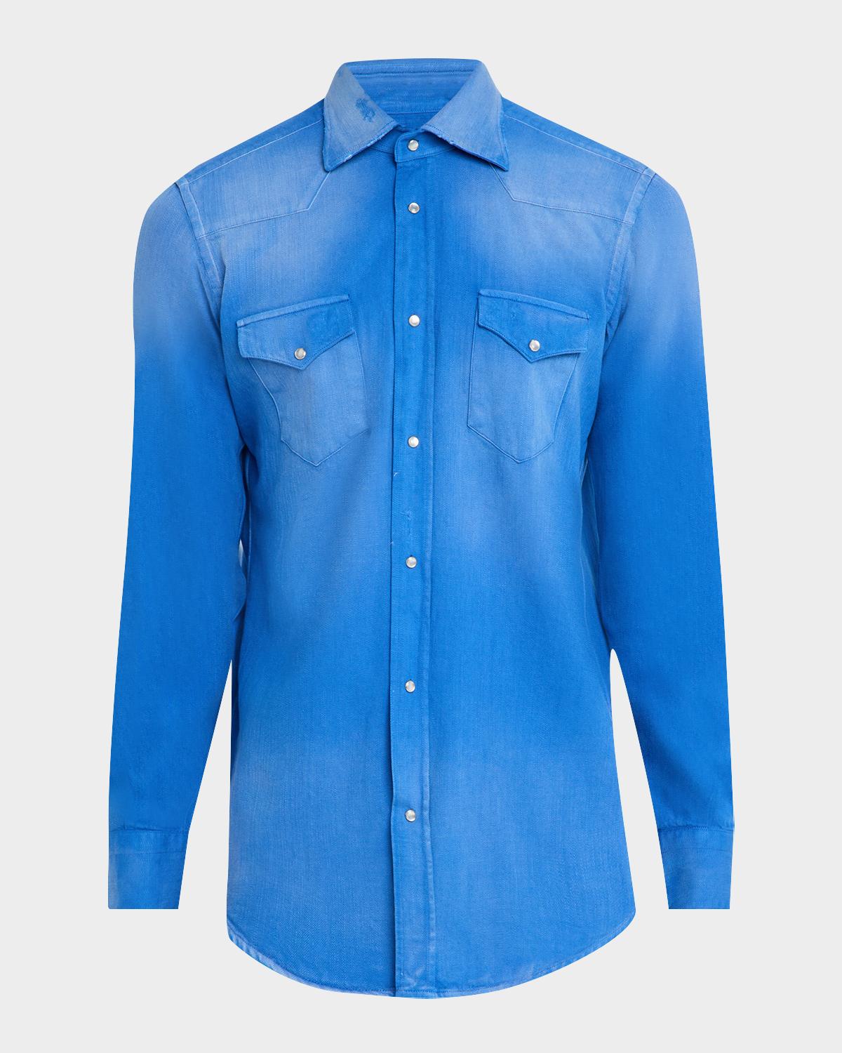 Sartorio Men's Cotton Snap-Front Western Shirt