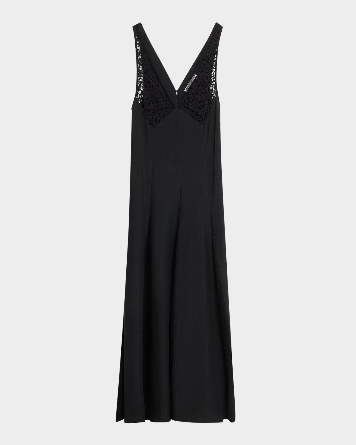 MARIA MCMANUS V-Neck Lace But Midi Dress