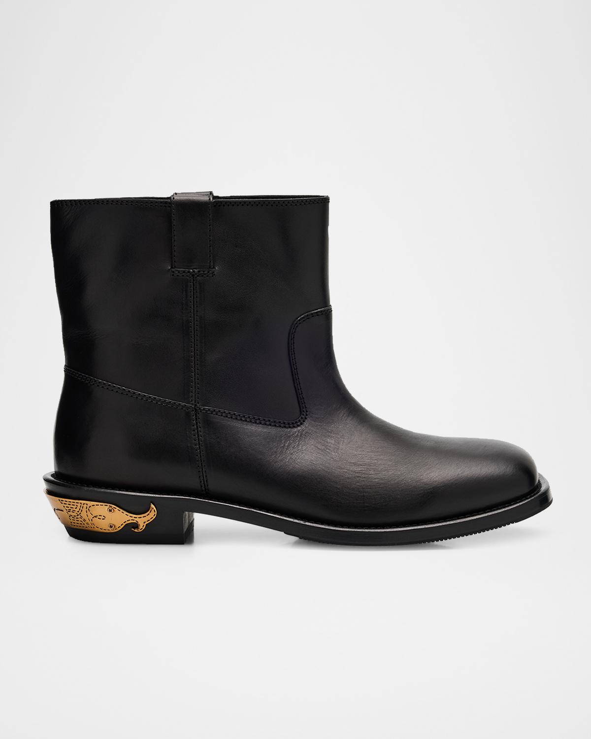 Moschino Men's Berlin Leather Ankle Boots