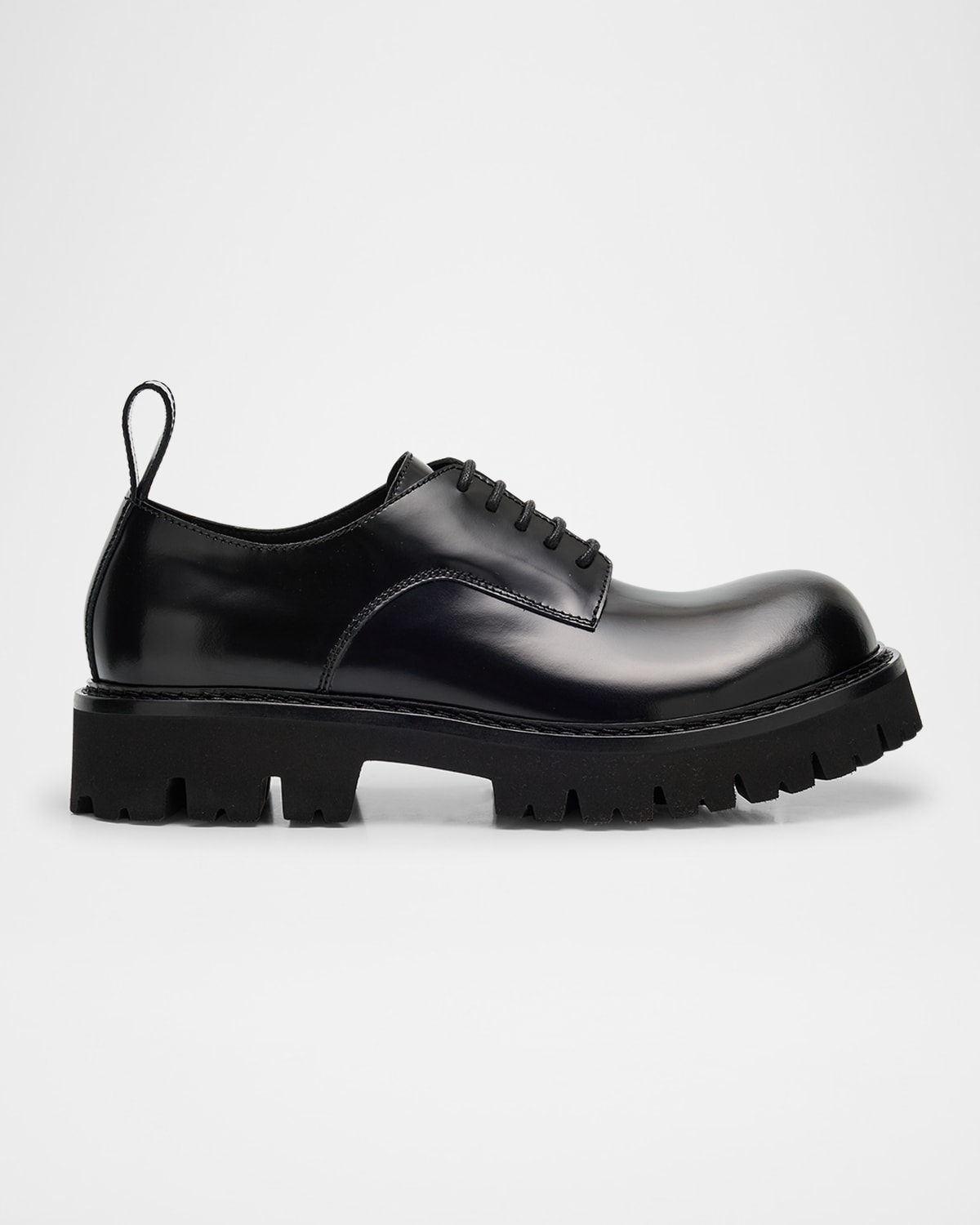 Men & apos;s Leather Chunky Lug-Sole Derby Shoes