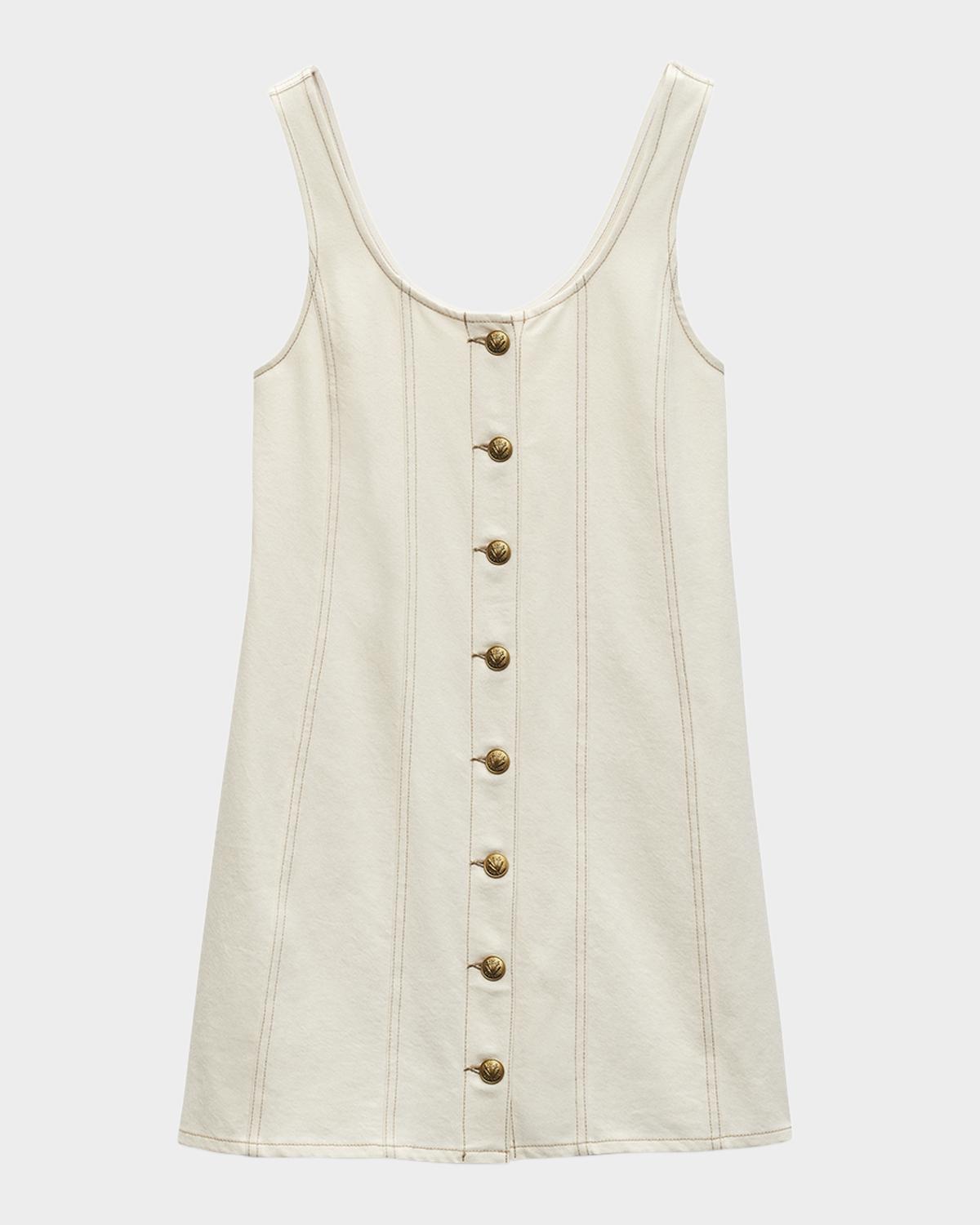 Featherweight Laney Button-Front Mini Dress