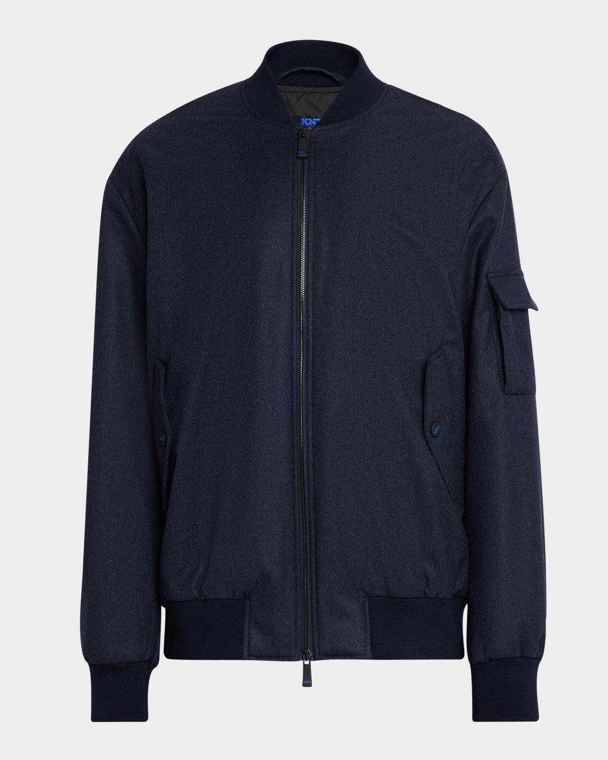 KNT Men's Zip-Front Bomber Jacket