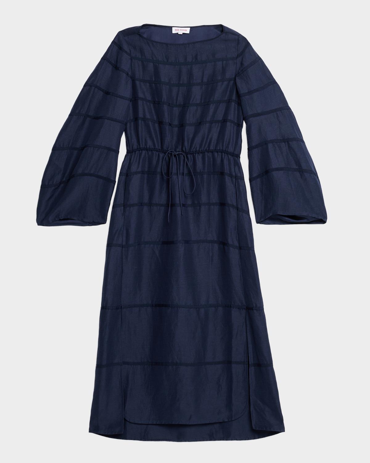 Rosie Assoulin Ribbon Striped Midi Caftan Dress