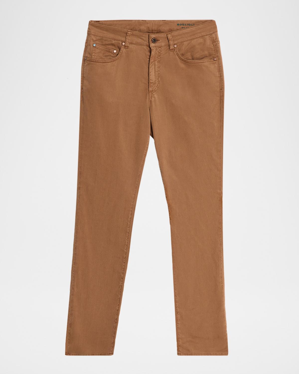 Boglioli Men's Slim Straight-Leg Cotton-Blend Five-Pocket Pants