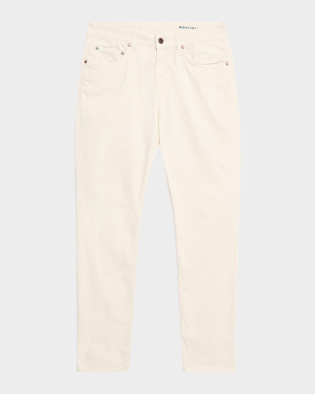 Boglioli Men's Slim Straight-Leg Cotton-Blend Five-Pocket Pants