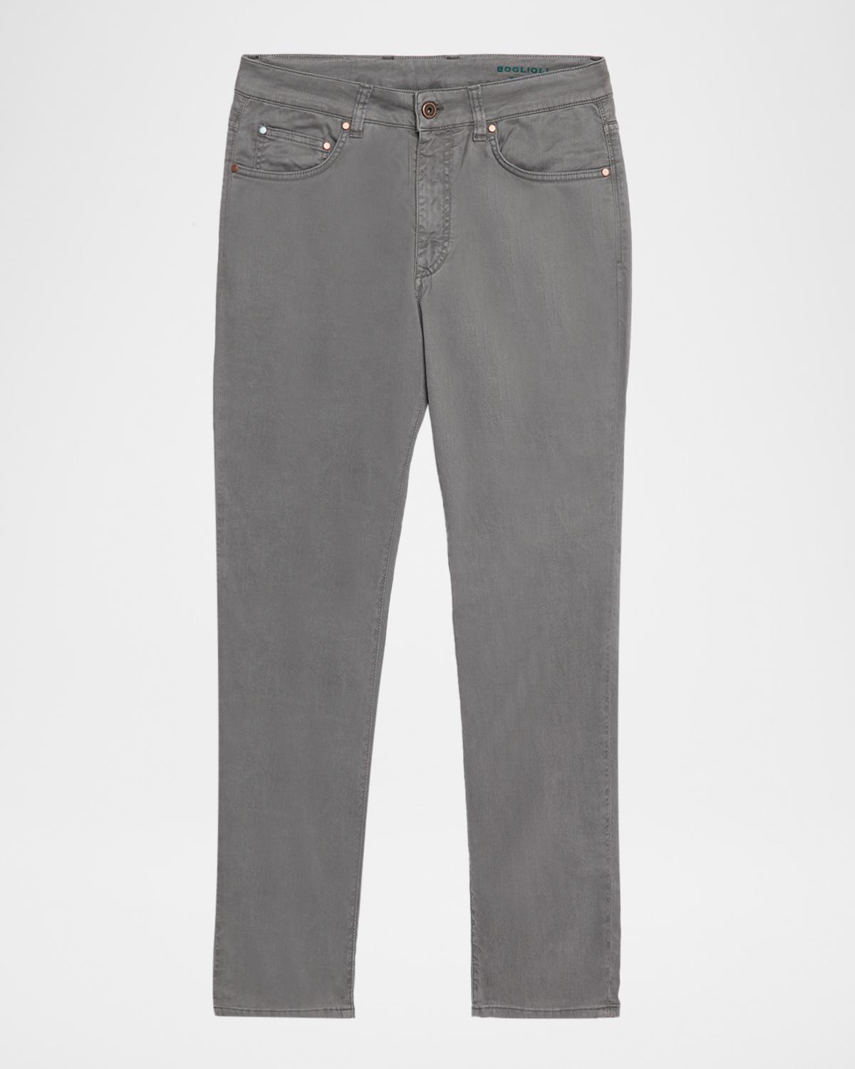 Boglioli Men's Slim Straight-Leg Cotton-Blend Five-Pocket Pants