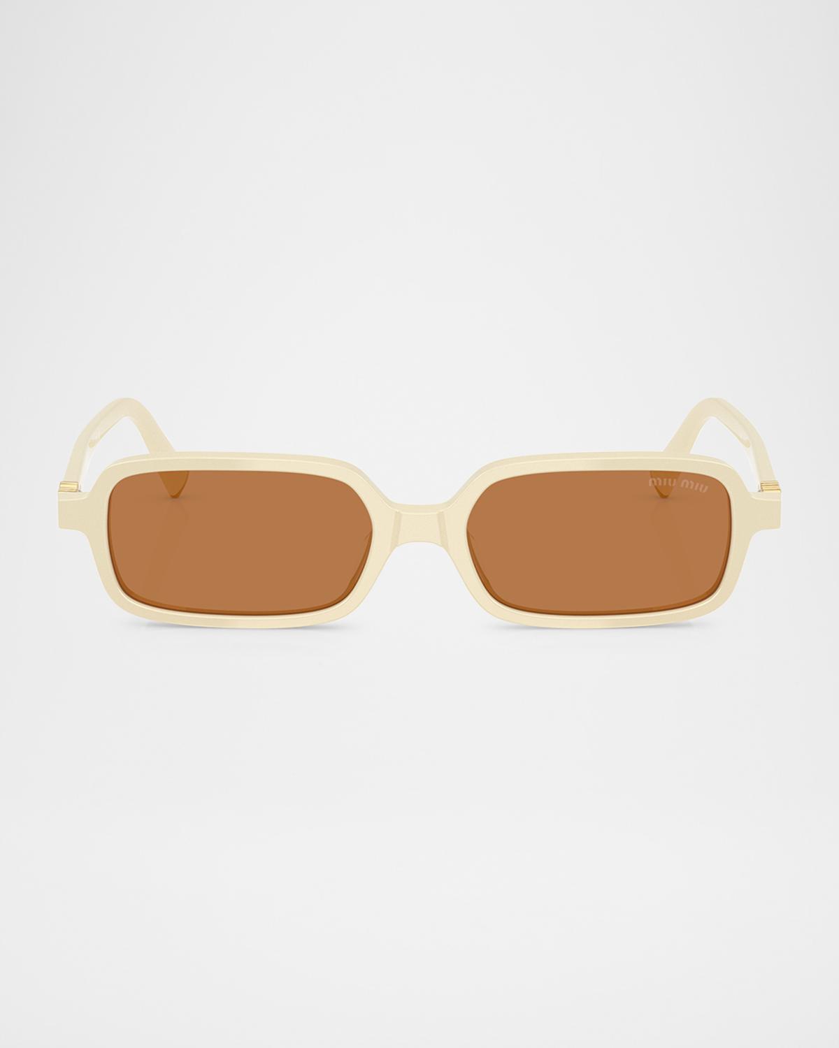 Miu Miu MU 11ZSF Acetate Rectangular Sunglasses