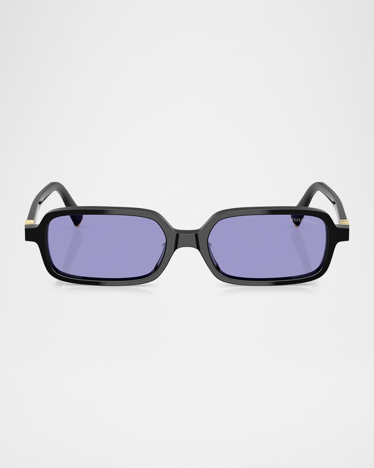 Miu Miu MU 11ZSF Acetate Rectangular Sunglasses
