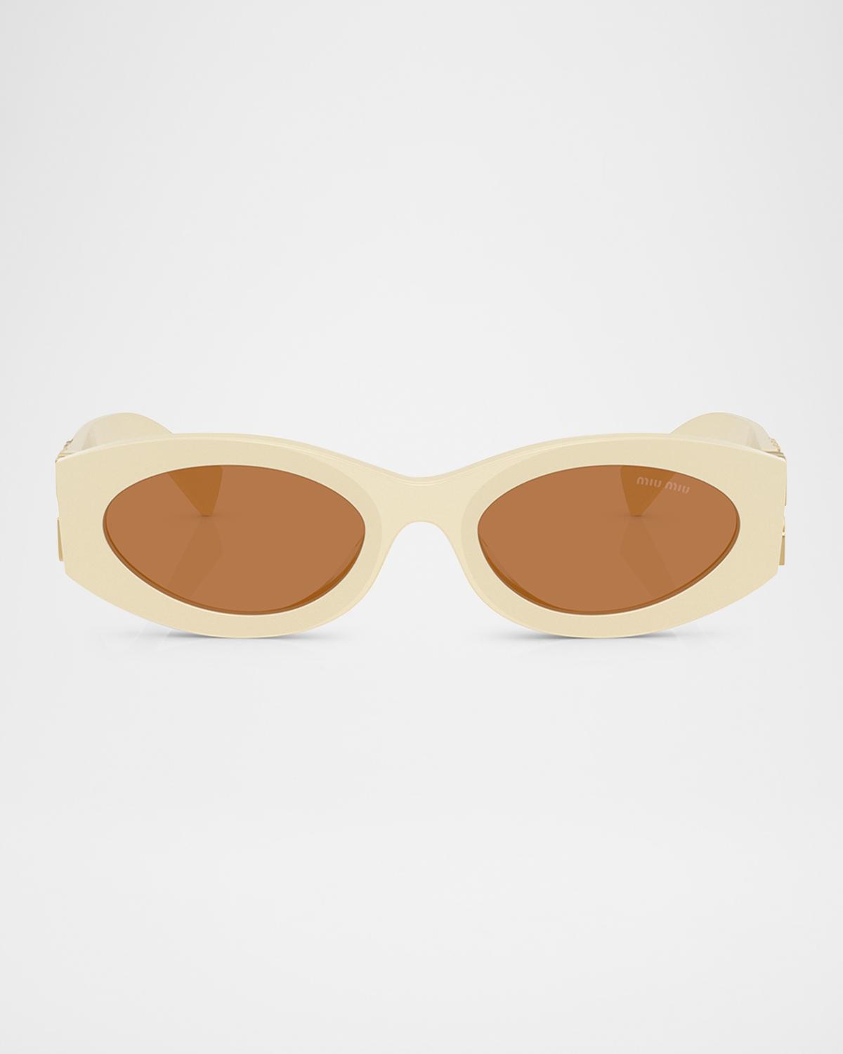 Miu Miu 0MU 11WS Acetate Oval Sunglasses