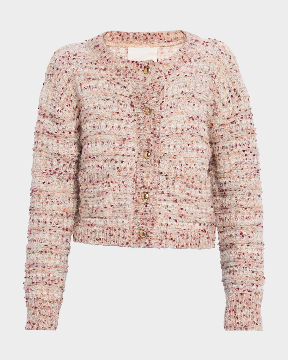 Sablyn Helena Cropped Double-Pocket Cardigan