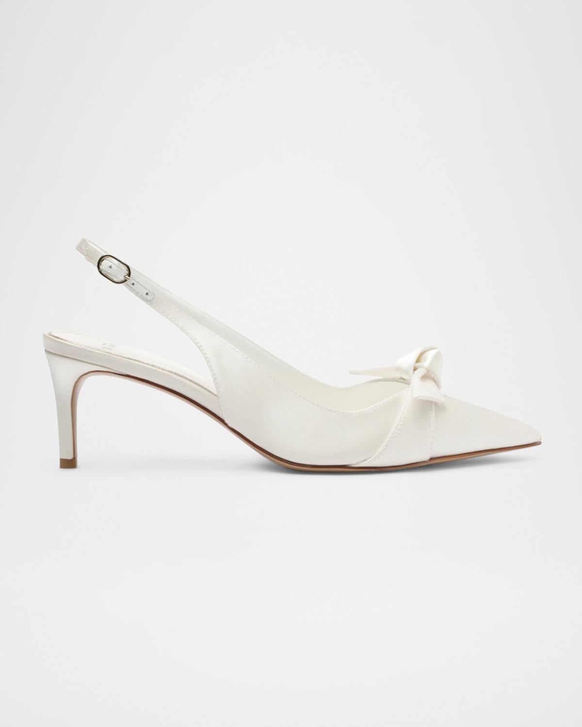 Alexandre Birman Classic Clarita Satin Slingback Pumps