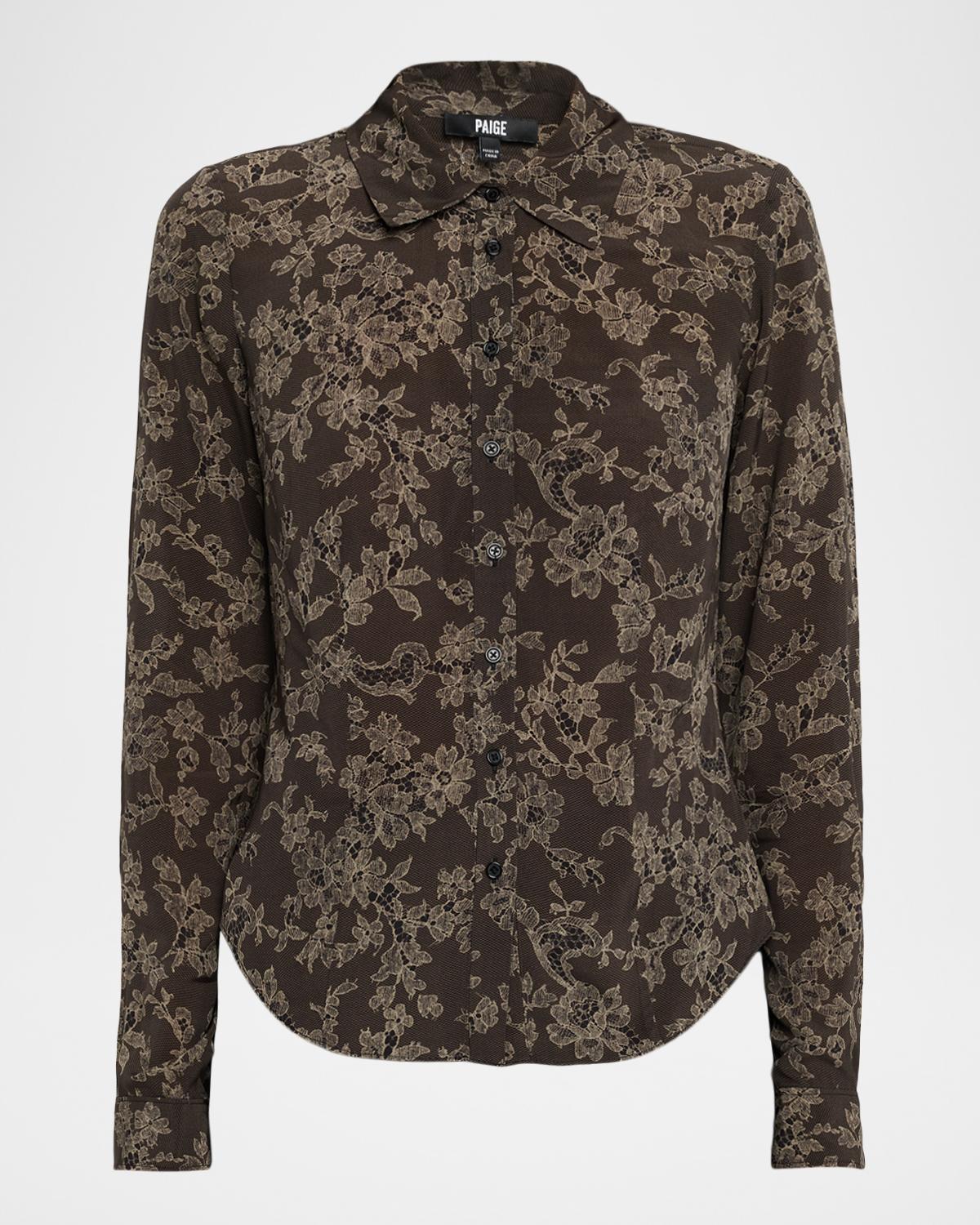 PAIGE Desano Lace Button-Front Shirt