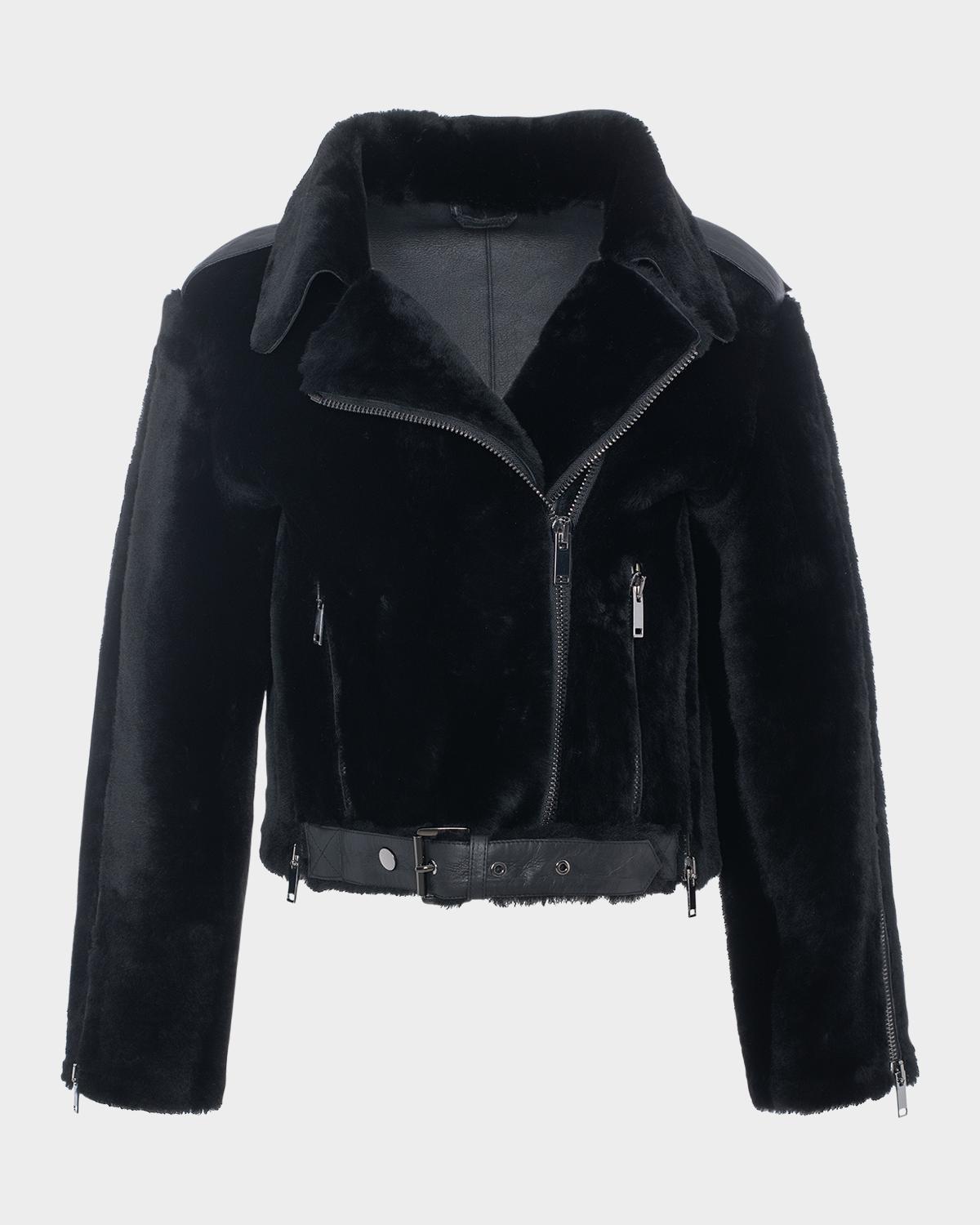 Gorski Shearling Lamb And Leather Moto Jacket
