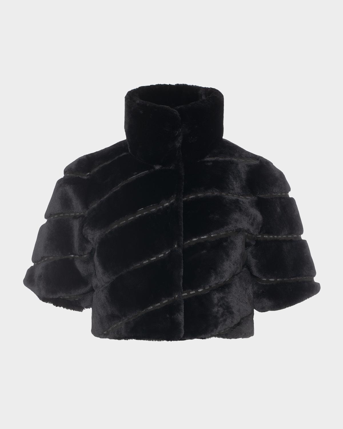 Gorski Diagonal Select Lamb Shearling Bolero Jacket