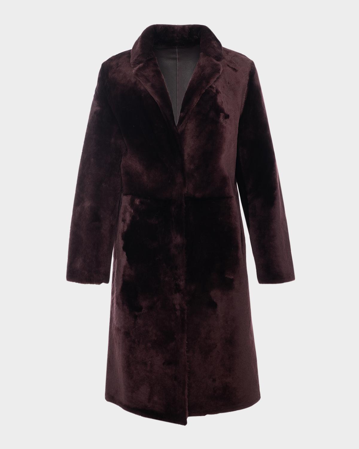 Gorski Short Reversible Merino Lamb Shearling Coat