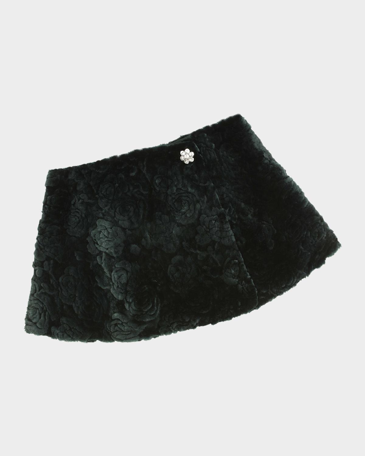 Gorski Rose Printed Select Lamb Shearling Capelet