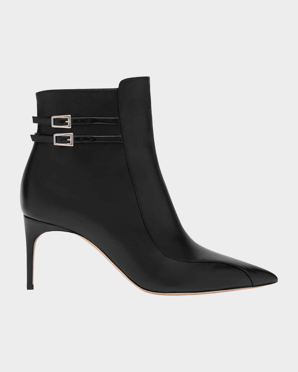 Malone Souliers Giordana Nappa Leather Double-Buckle Booties