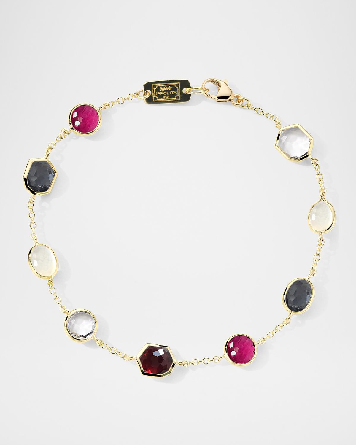 18K Gold Rock Candy Bracelet, Multicolor