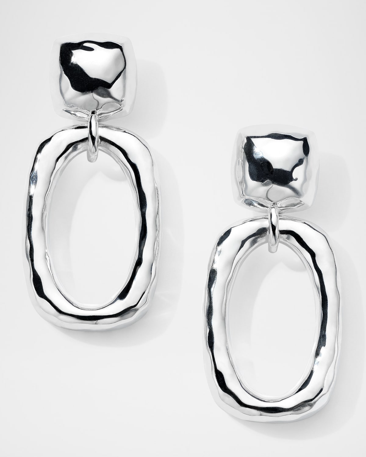 Ippolita Sterling Silver Classico Drop Hoop Earrings