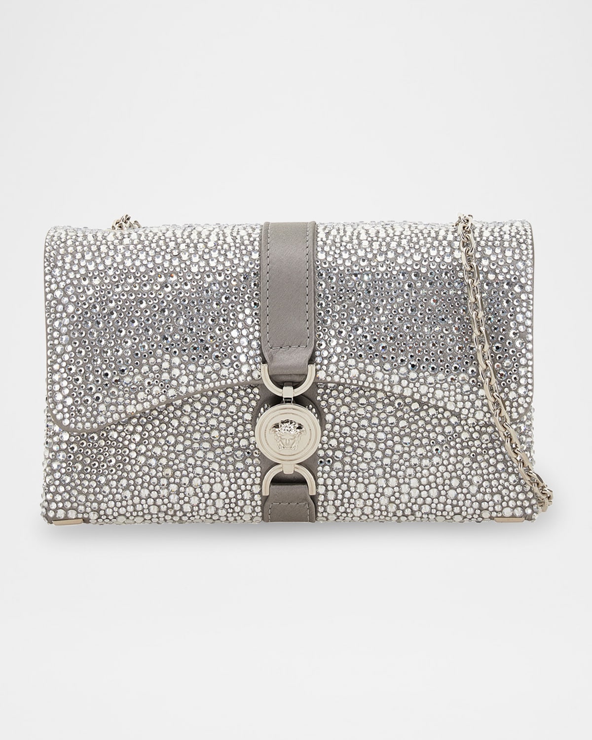 Versace Kleio Mini Crystal-Studded Shoulder Bag
