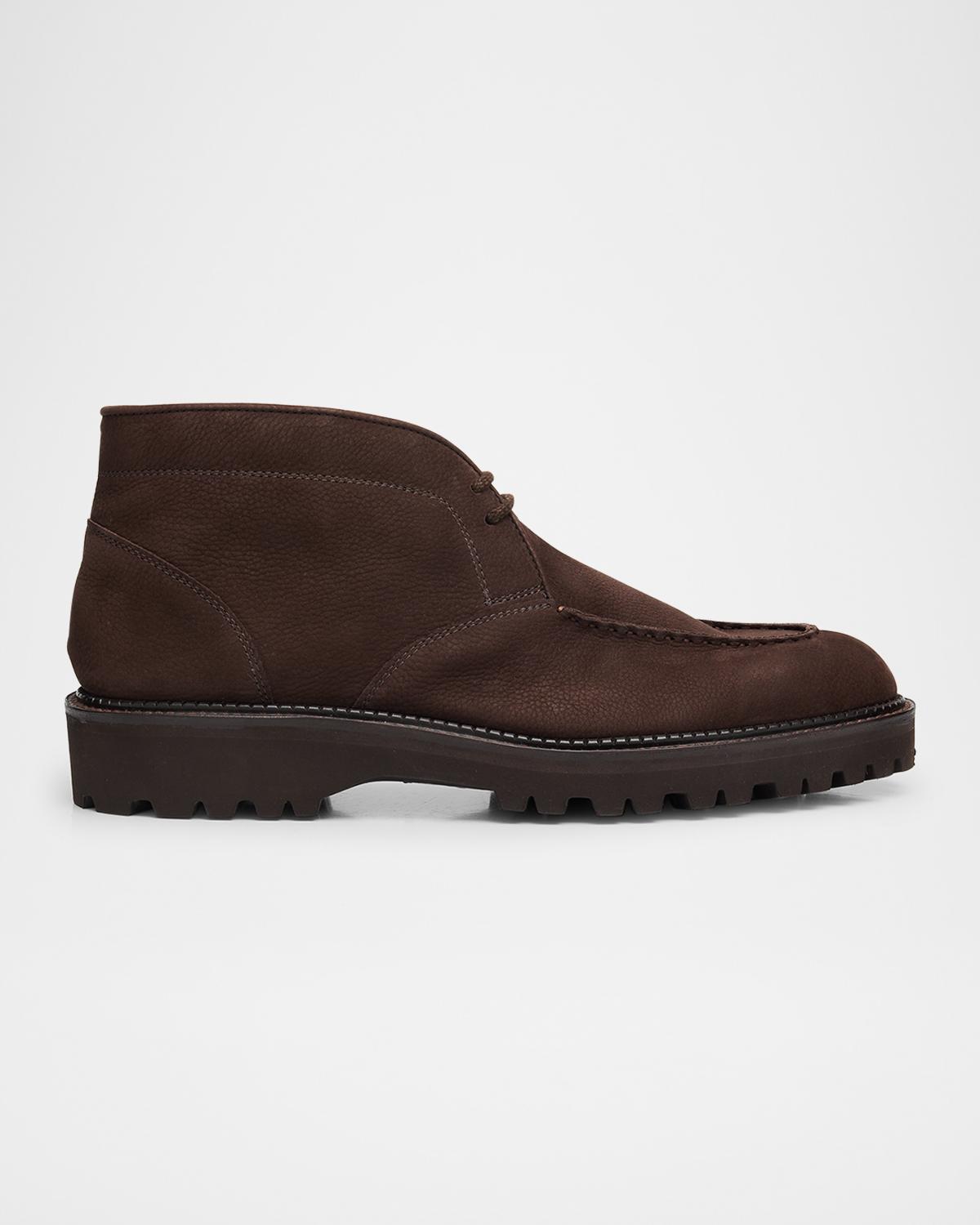 John Lobb Men's Field Nubuck Leather Chukka Boots