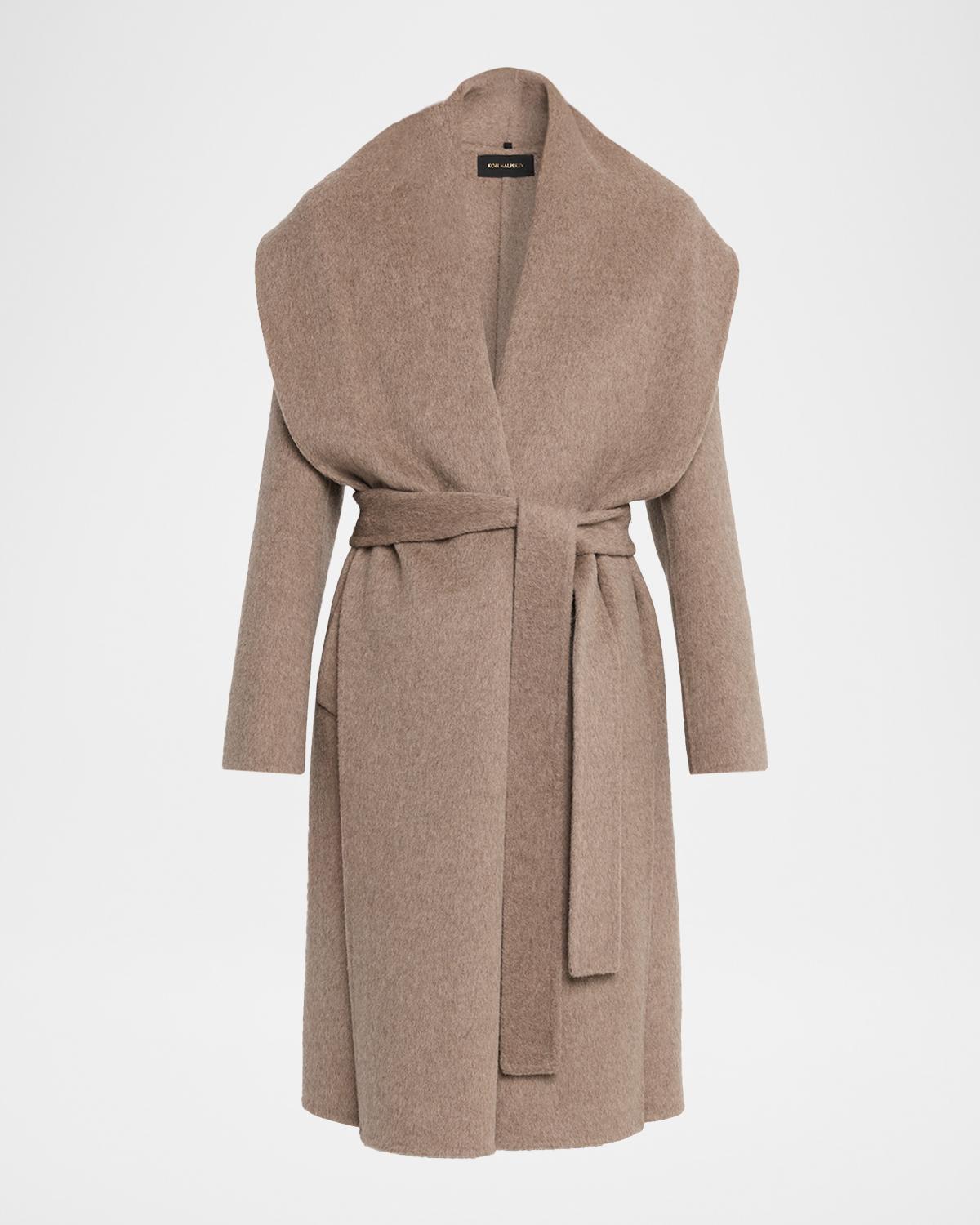 Kobi Halperin Yael Shawl-Collar Wrap Coat