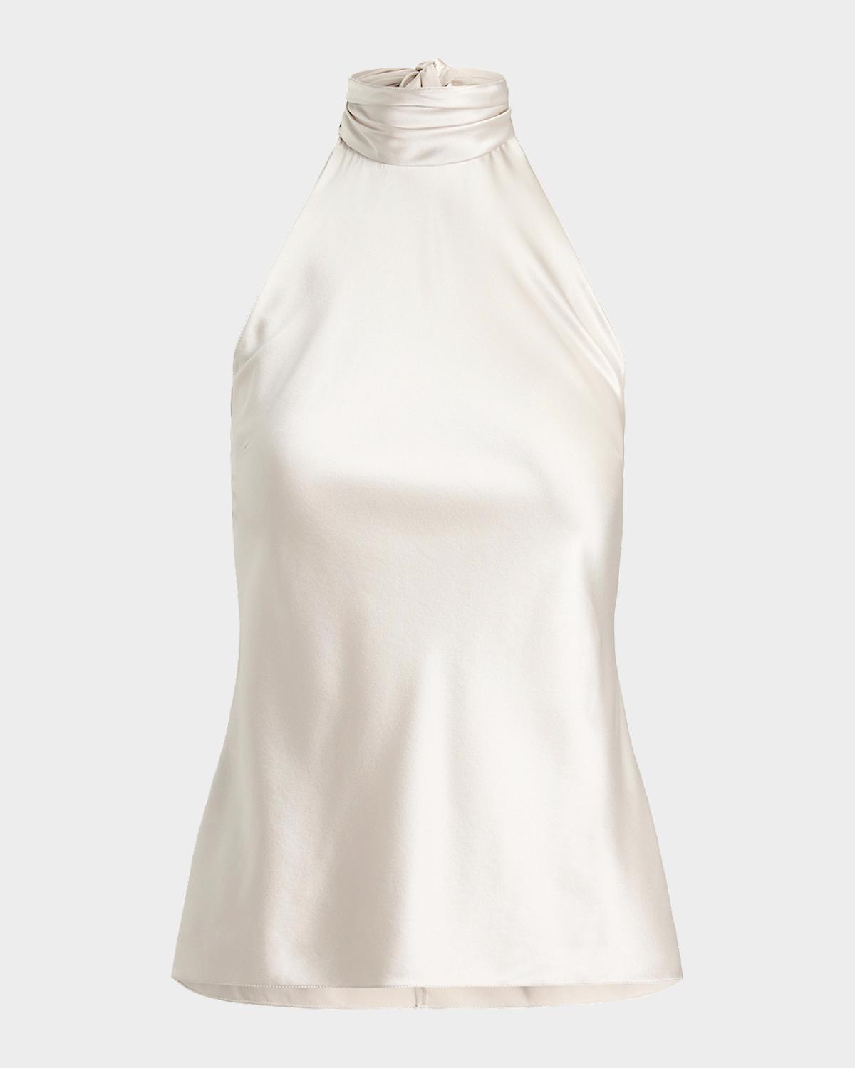 Ralph Lauren Collection Chilton Stretch Silk Charmeuse Top