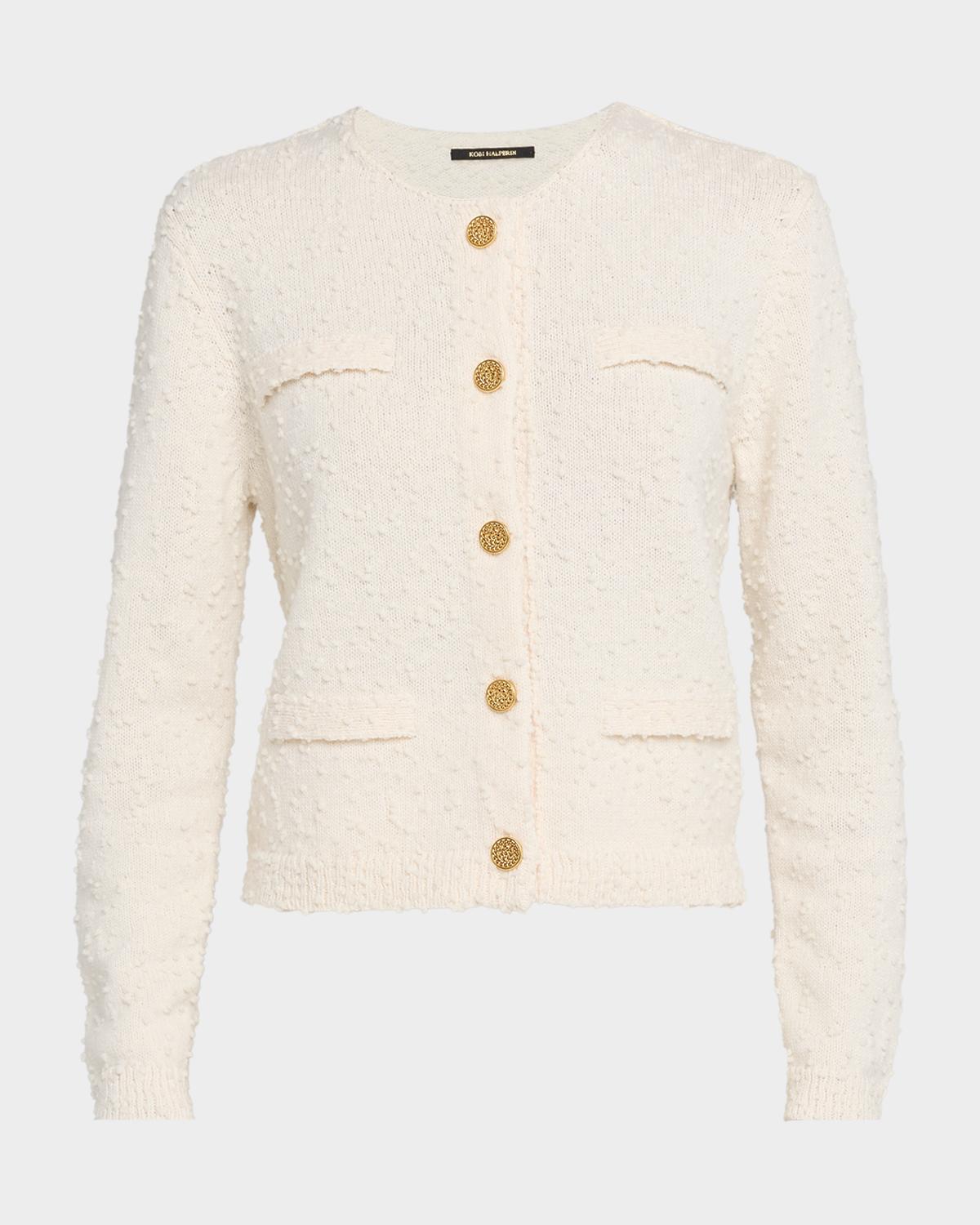 Kobi Halperin Richie Dotted Wool Knit Sweater