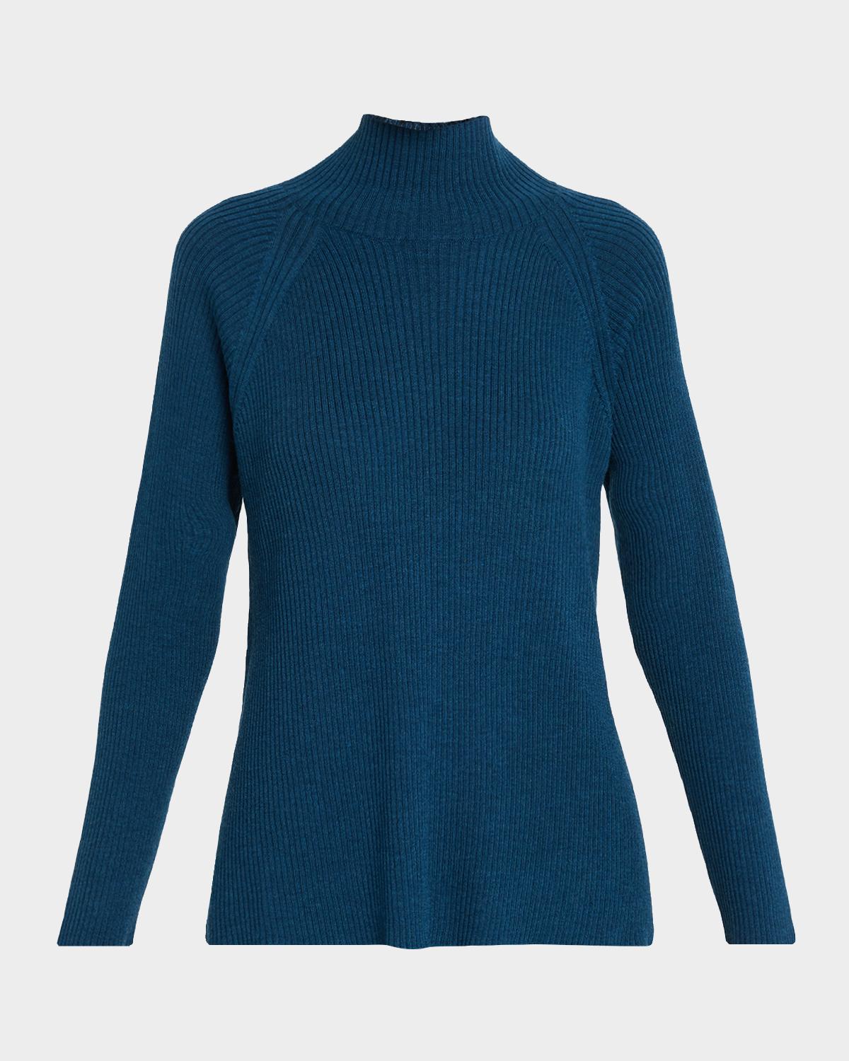 Eileen Fisher Ribbed Merino Wool Turtleneck Sweater
