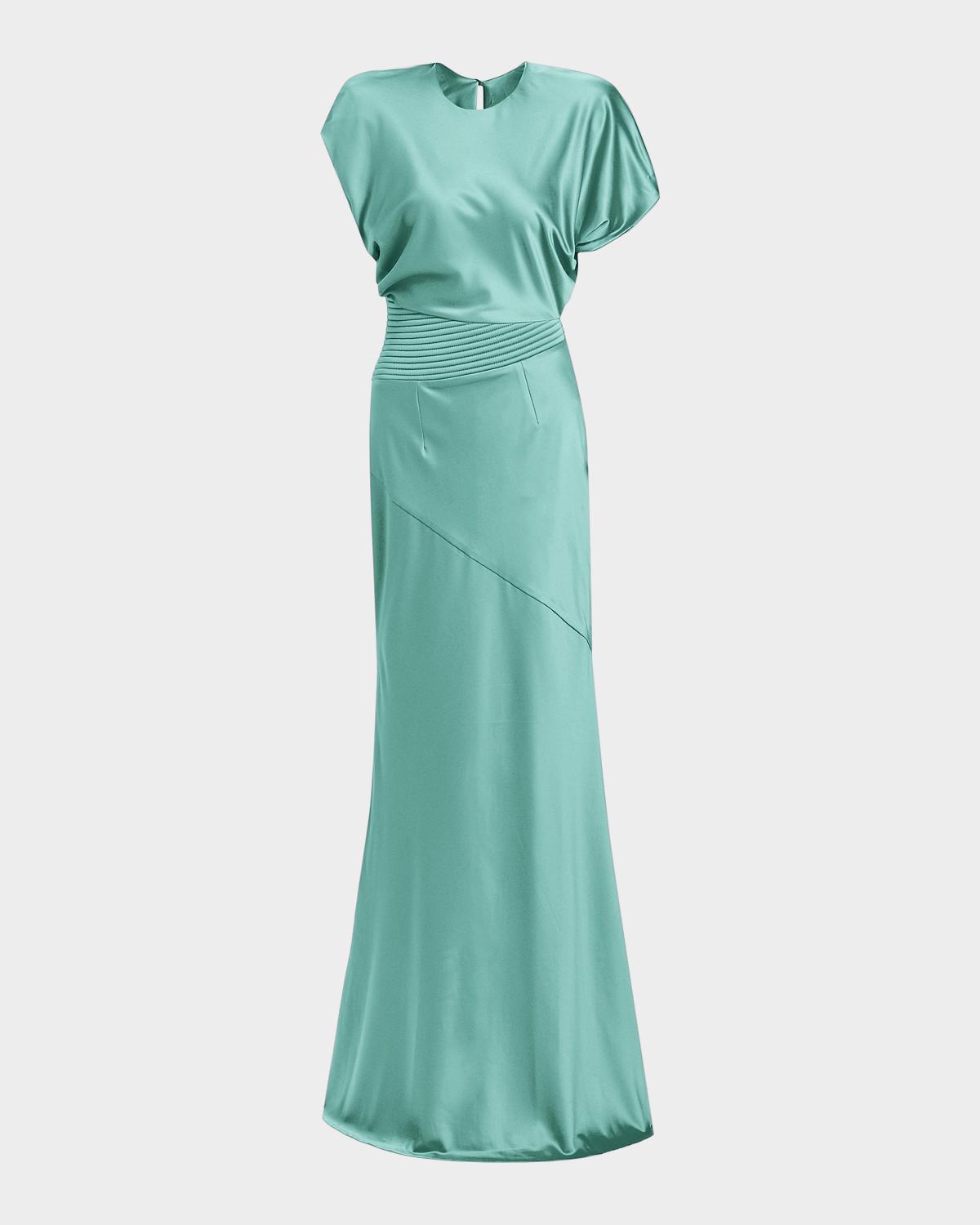 ZHIVAGO Bond Draped Stretch Satin Mermaid Gown