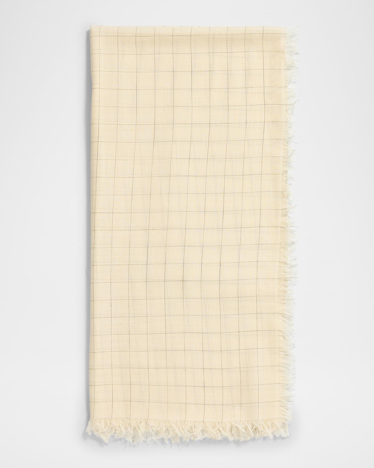 Toteme Checked Light Wool Scarf