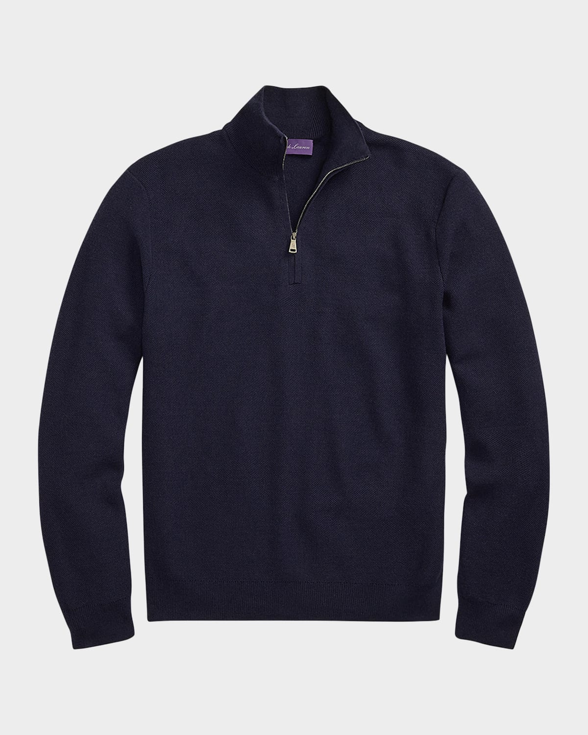 Ralph Lauren Purple Label Piqué-Knit Wool Quarter-Zip Sweater | Thumbnail 4 Ralph Lauren Purple Label Piqué-Knit Wool Quarter-Zip Sweater | Thumbnail 4