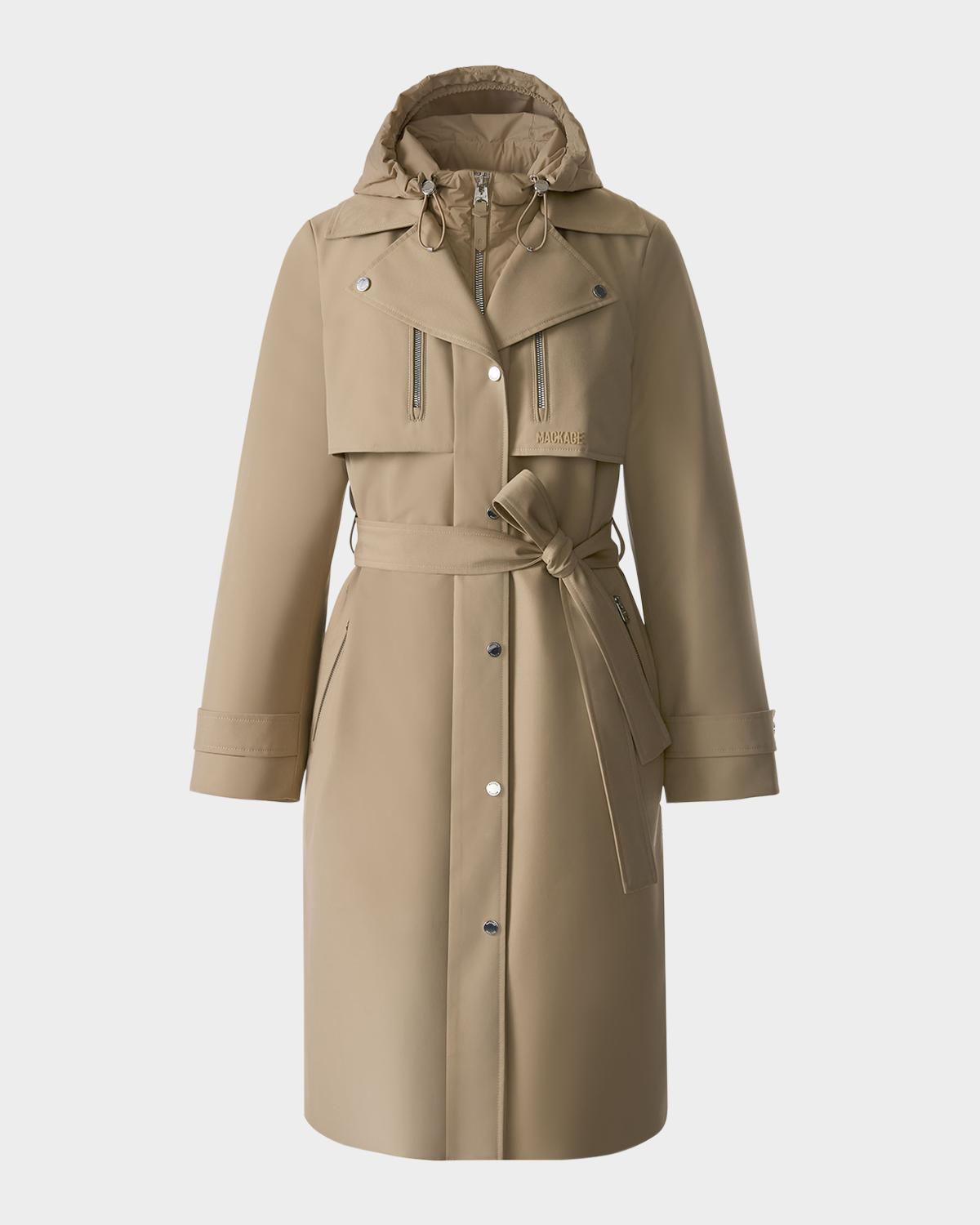 Mackage Siobhan Trench Coat with Removable Down Bib