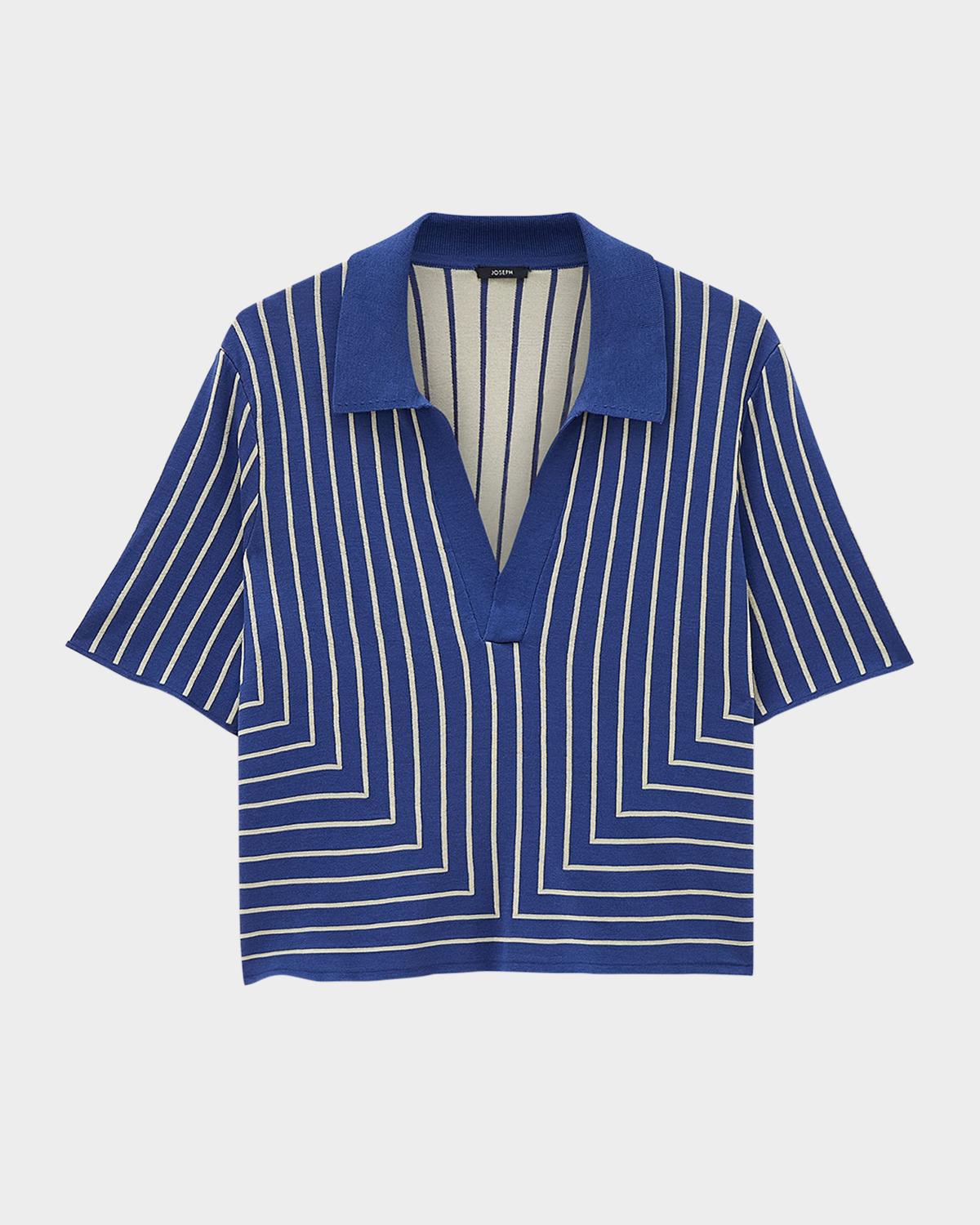 Joseph Geometric Jacquard Knit Top