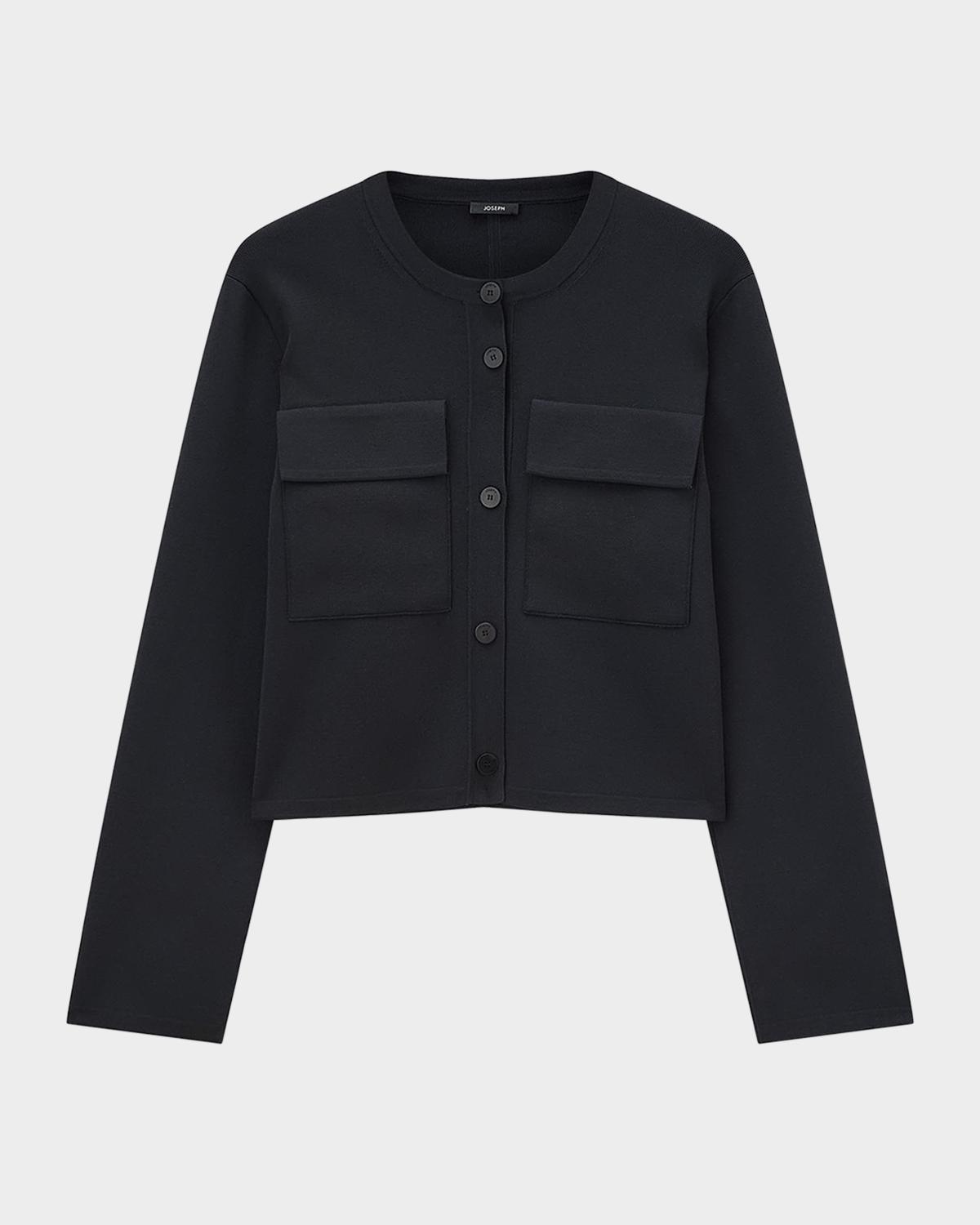 Joseph Viscose Knit Stretch Cardigan Jacket