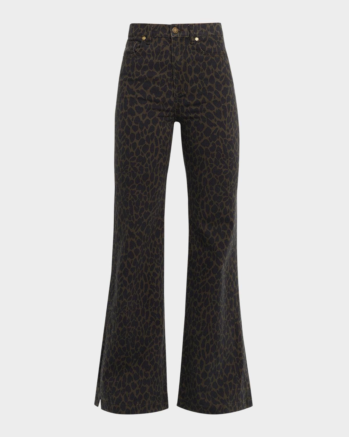 Ramy Brook Tyra Printed Wide-Leg Jeans