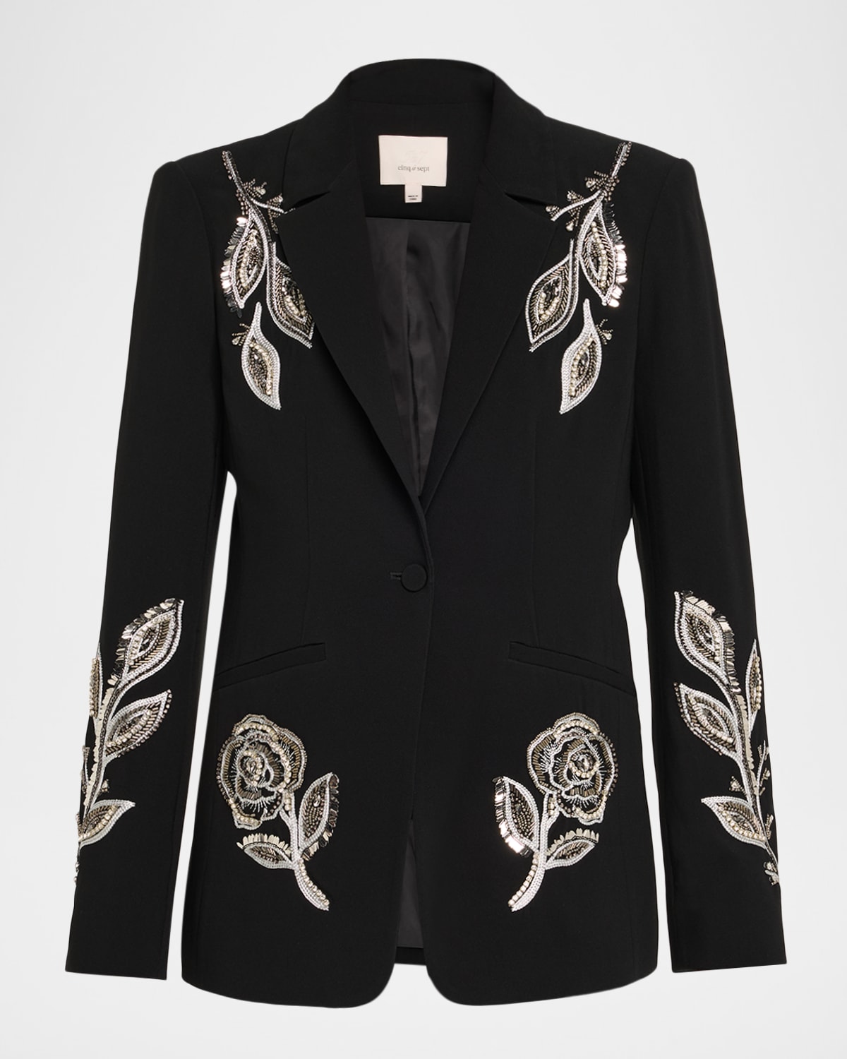 Cinq a Sept Karlie Beaded Paisley Blazer