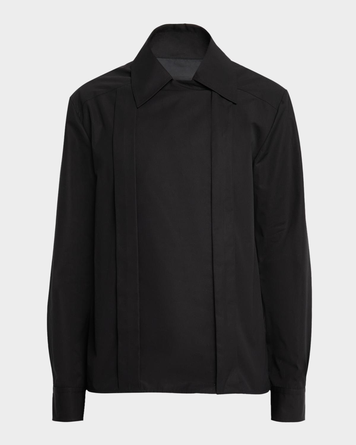 Men's Cotton Double-Pleated Dress Shirt