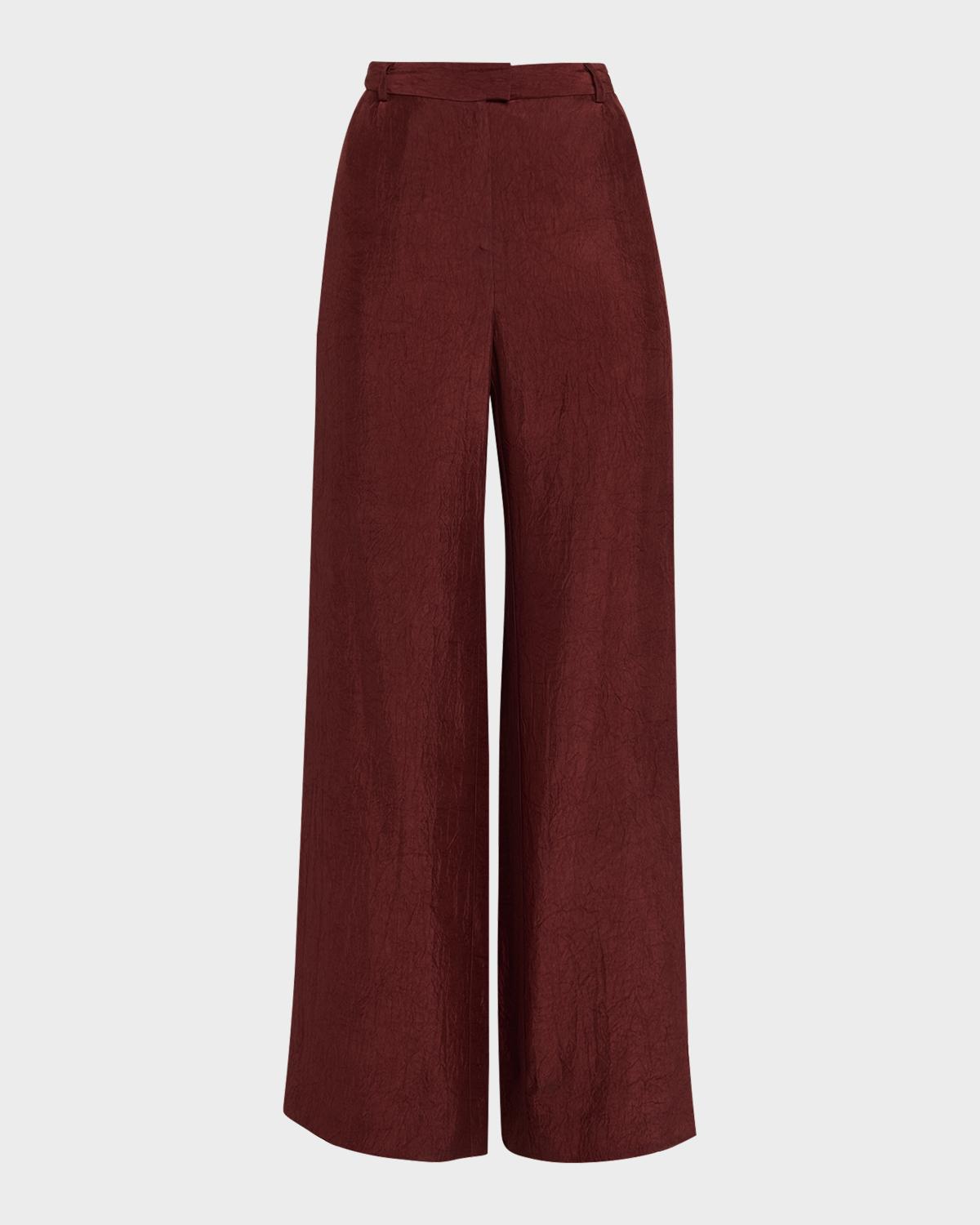 Jason Wu Collection Crinkle Satin Wide-Leg Trousers