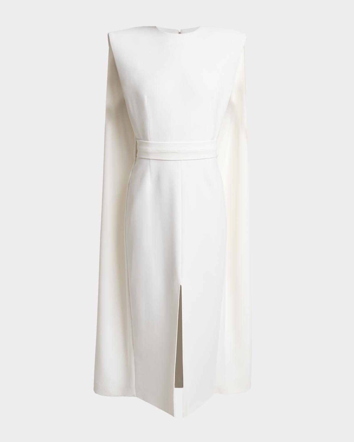 Givenchy Sleeveless Crepe Midi Cape Dress