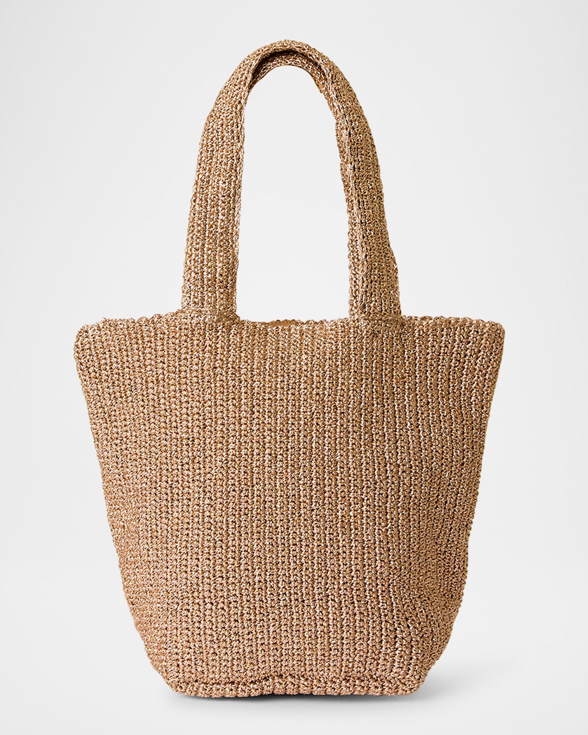 BTB Los Angeles Zinc Metallic Woven Tote Bag
