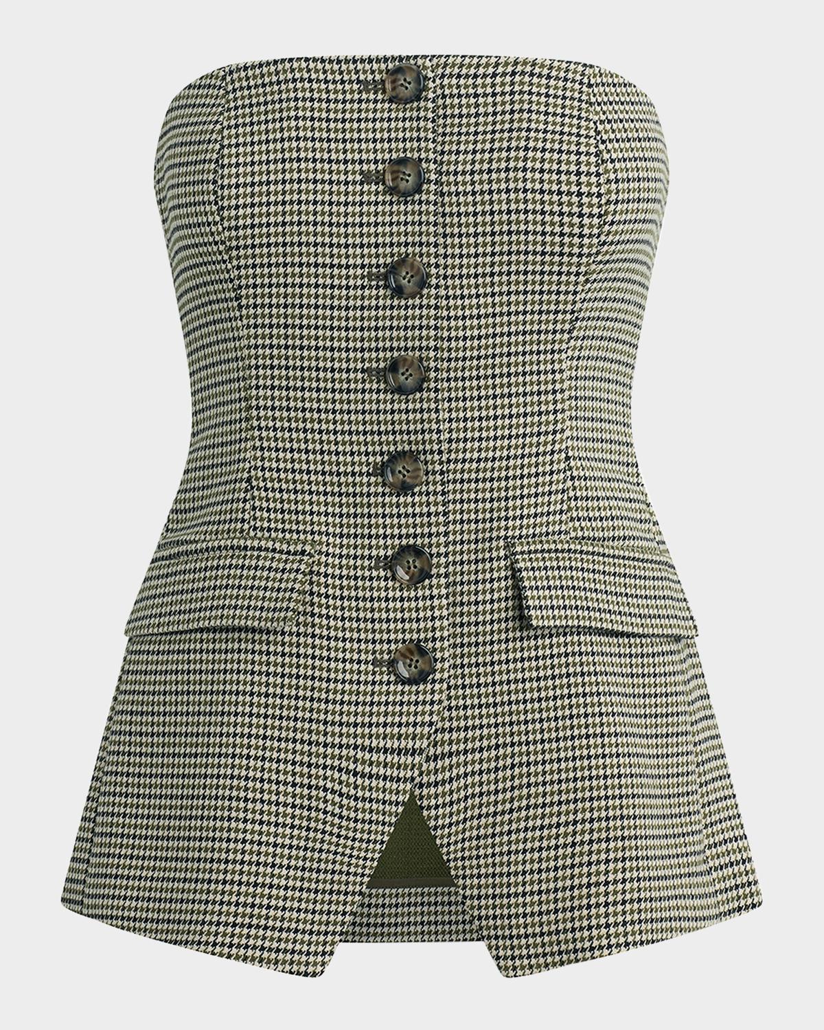 Favorite Daughter The Phoebe Houndstooth Bustier