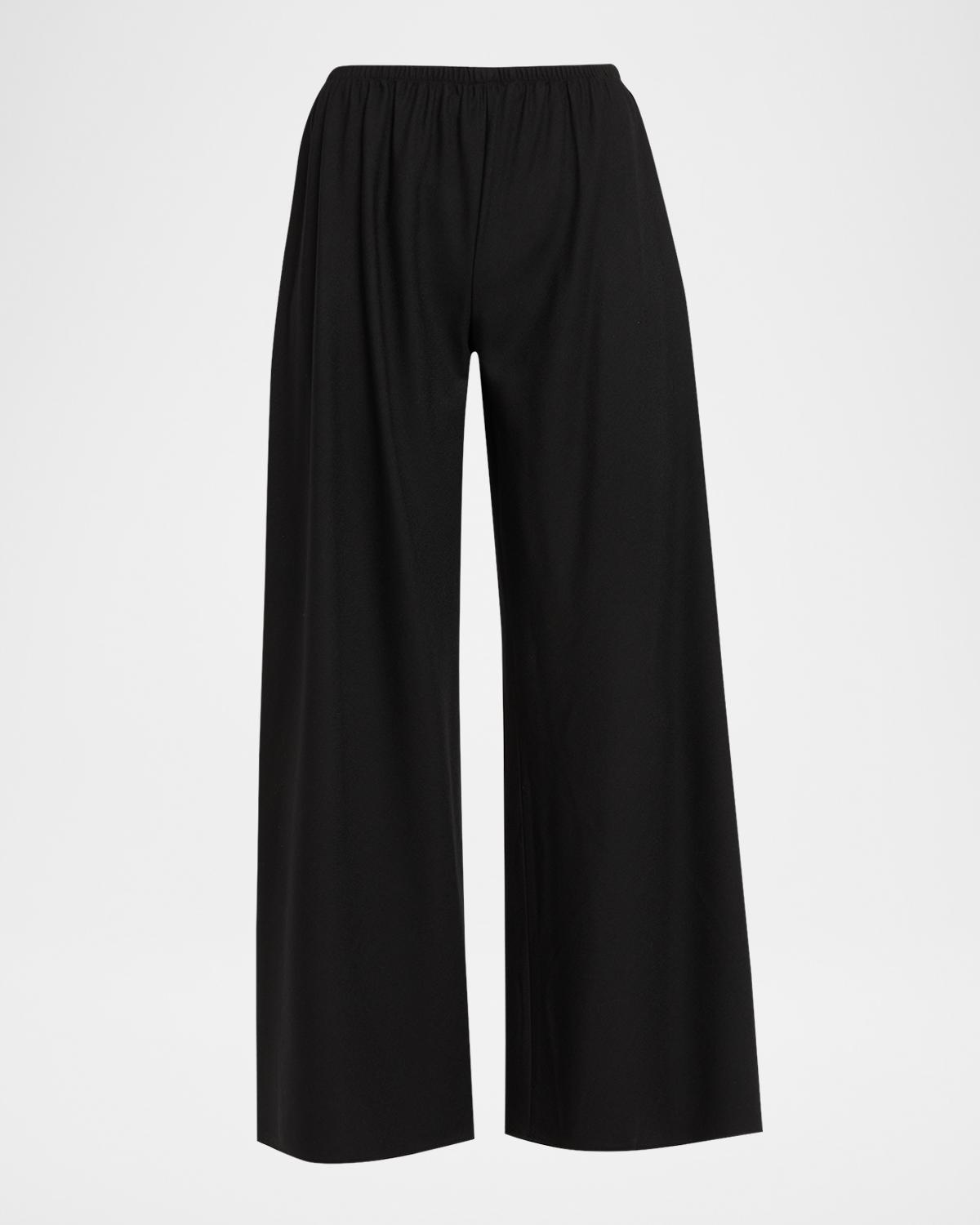 The Row Gala Wool Wide-Leg Pull-On Pants