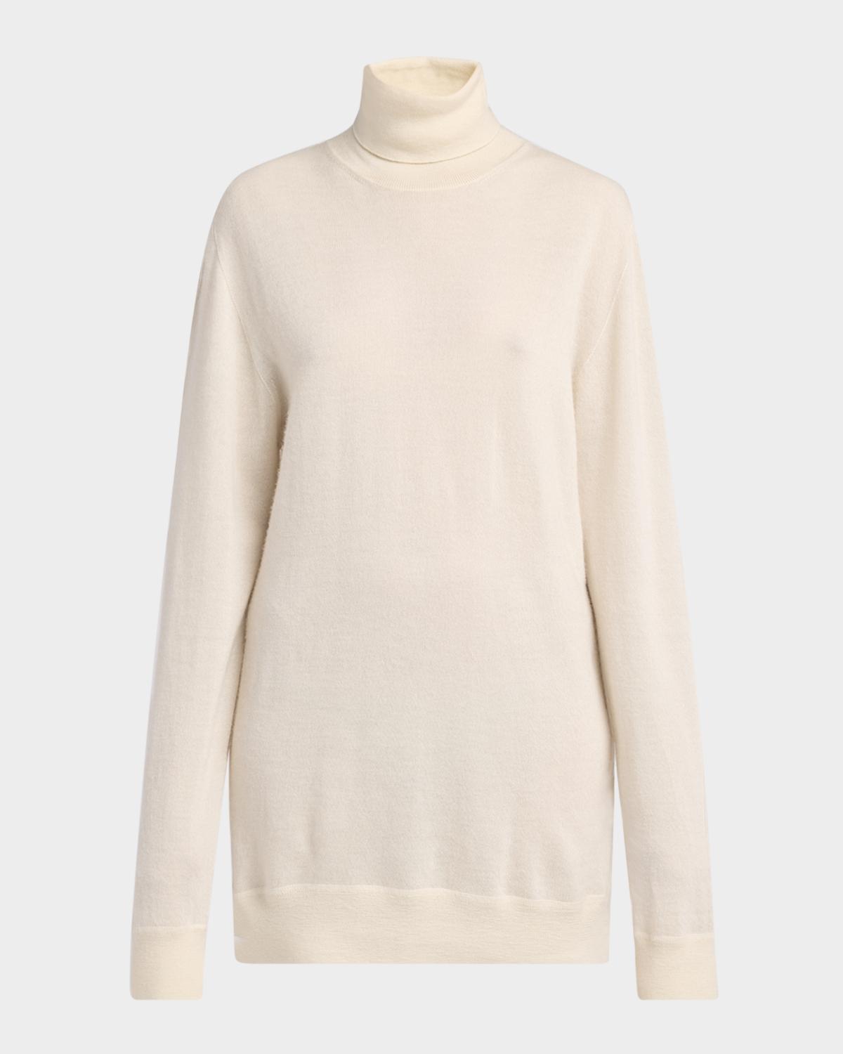 The Row Lizzy Cashmere Turtleneck Sweater