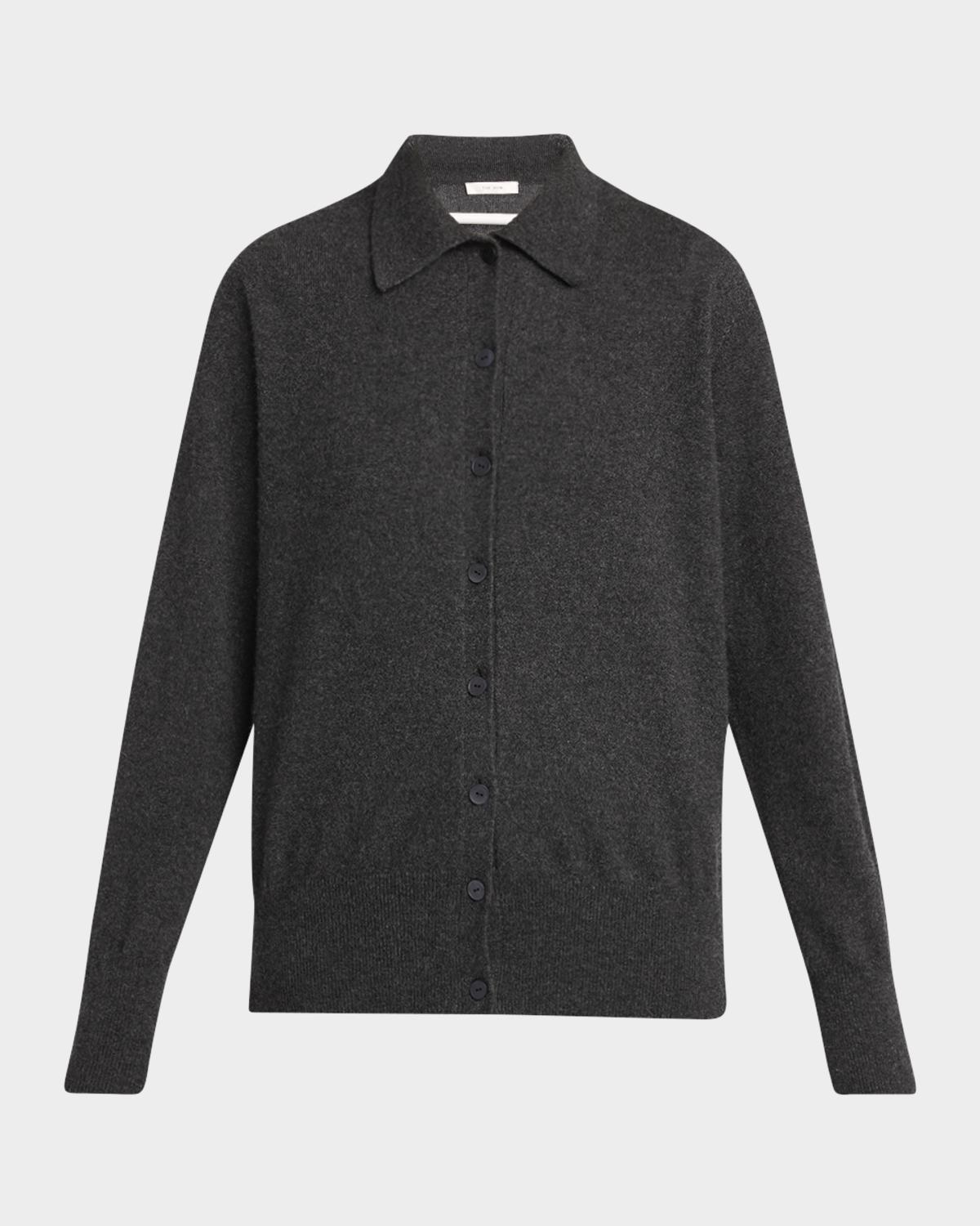 The Row Lillia Cashmere Collared Cardigan