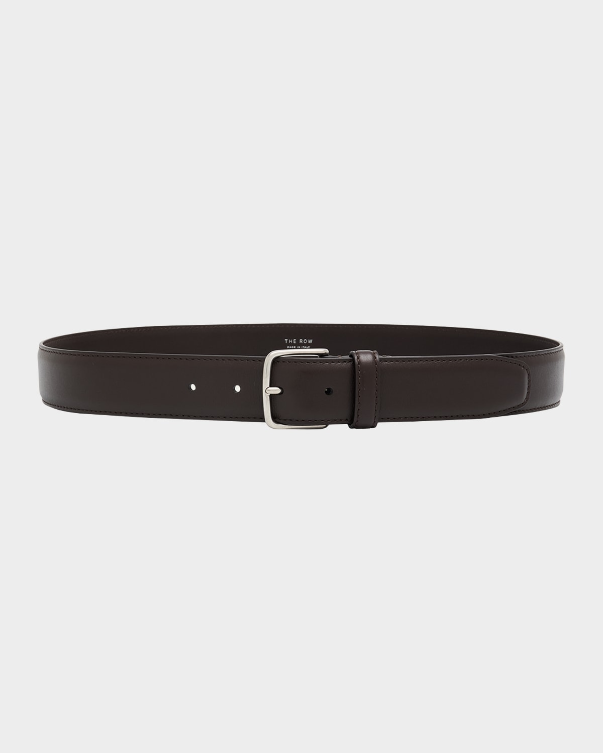 The Row Maxi Classic Leather Belt In Black